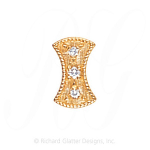 GS453 D - 14 Karat Gold Diamond Slide 